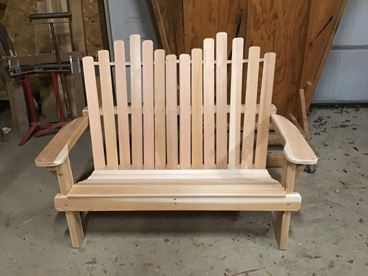 Fanback Double Adirondack Style Chair